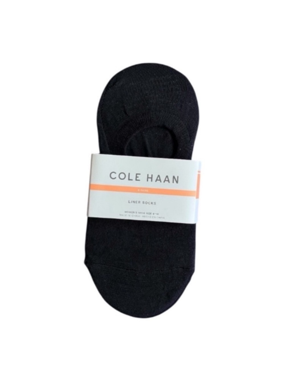 Cole Haan Black No-Show Liner Socks 5-pack